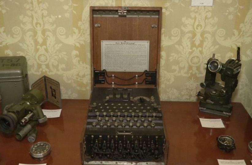 Bought for 100 euros, World War Two Enigma machine sells for 45,000 (photo credit: screenshot)