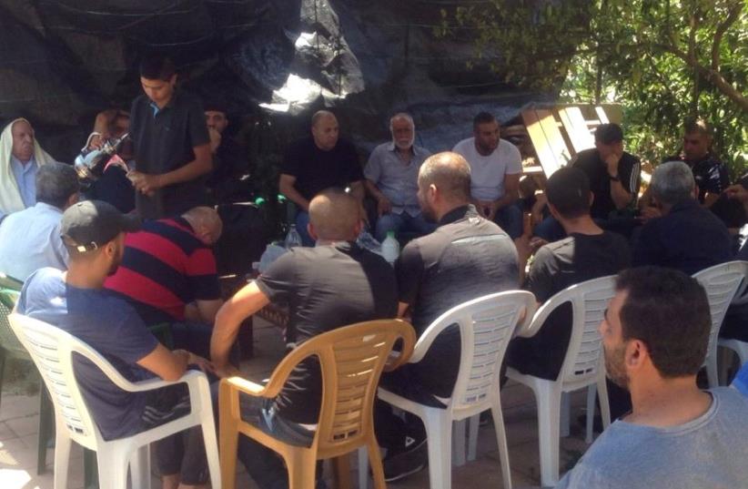 Tent of mourning for Terrorists pf July 14 attack on Temple Mount (photo credit: ARAB MEDIA)