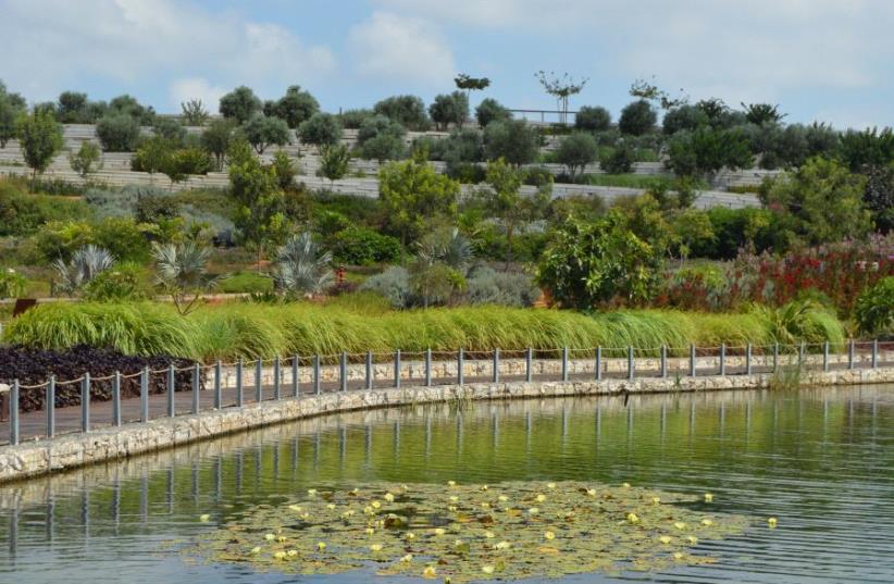 Ariel Sharon Park, built on the site of a former landfill once dubbed ‘Trash Mountain, is an outstanding example of Israel’s cutting-edge approach to green solutions (photo credit: JAMES S. GALFUND)