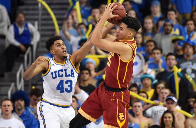 Then-UCLA Bruins guard Jonah Bolden (43) during an NCAA basketball game at Pauley Pavilion in 2016 (photo credit: KIRBY LEE-USA TODAY SPORTS)