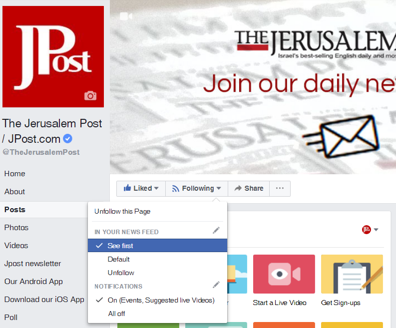 See the latest from The Jerusalem Post in your News Feed.