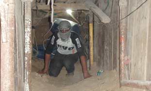 A Gaza smuggling tunnel.