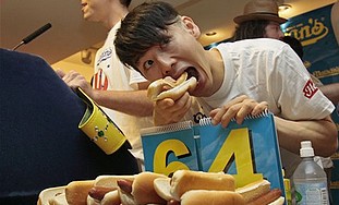 Six-time hot dog eating contest champion Takeru Kobayashi.