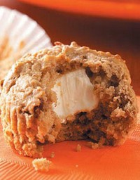 Bran-cream cheese muffin