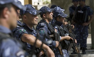 PA police stand guard in West Bank