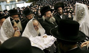 A circumcision ceremony in Bnei Brak