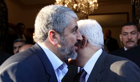 Abbas and Mashaal meet in Cairo to talk unity (Reuters)