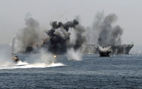 war games in Strait of Hormuz (Reuters)