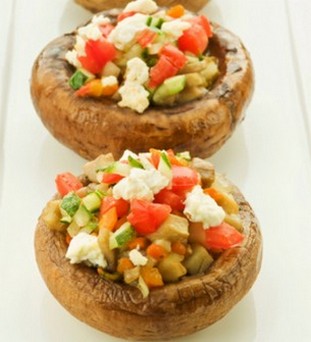 Mouthwatering stuffed mushrooms at 223