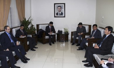 Chinese diplomats in Damascus