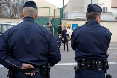 French police guard Ozar Hatorah Jewish school (Reuters)