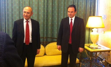 Landau with Greek counterpart Papaconstantinou - By Courtesy Energy and Water Ministry