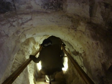 Entrance to ancient water tunnel underneath Tel Sheba  (courtesy Travelujah)