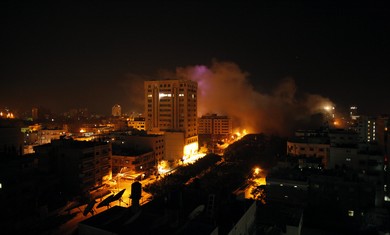 Smoke rises after IAF strike in Gaza