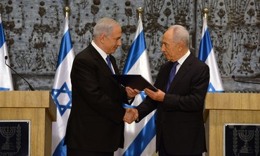 PM Binyamin Netanyahu accepts President Peres' invitation to form next government, February 2, 2013.