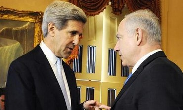 Netanyahu, Kerry at the US Capitol, March 23, 2010.