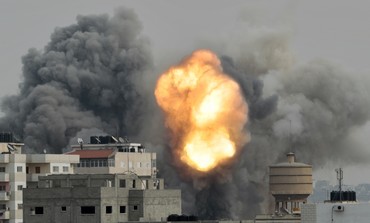 Smoke rises from IAF strike in Gaza during Operation Pillar of Defense, Nov. 2012