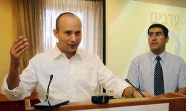 National service question and answer session with Economy and Trade Minister Naftali Bennett. Photo: Marc Israel Sellem/The Jerusalem Post