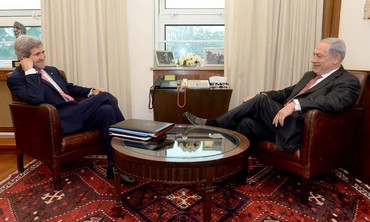Kerry and Netanyahu meet in Jerusalem, Dec 5, 2013 Photo: Kobi Gideon/GPO