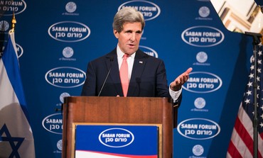 US Secretary of State John Kerry addresses the Saban Forum in Washington, December 7, 2013. Photo: Ralph Alswang/Courtesy Saban Forum