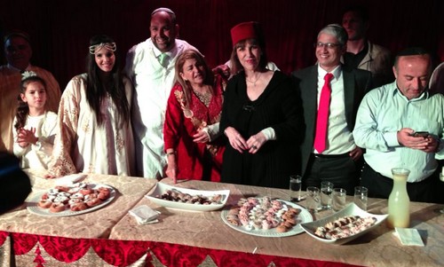 Culture and Sport Minister Limor Livnat at Mimouna festivities in Rishon Lezion. (Courtesy)