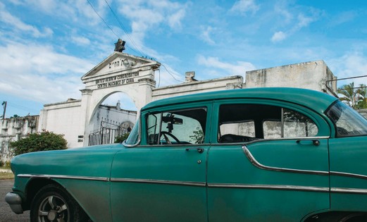 The entrance to the Jewish cemetery in Havana.