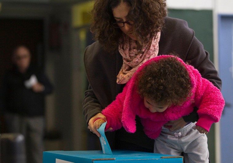 On Tuesday, March 17, Israelis took to the ballot boxes, even the kids (Photo: Marc Israel Sellem).