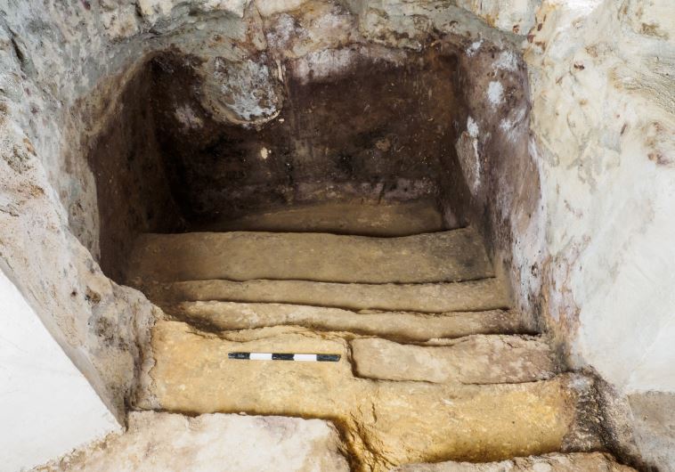 AN IMAGE of the well preserved rock-hewn mikve. (Assaf Peretz, courtesy of the Israel Antiquities Authority)