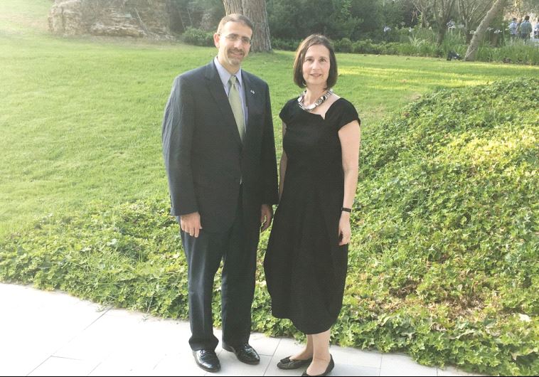 US AMBASSADOR to Israel Dan Shapiro and Executive- Director of Fulbright Israel Dr. Anat Lapidot.