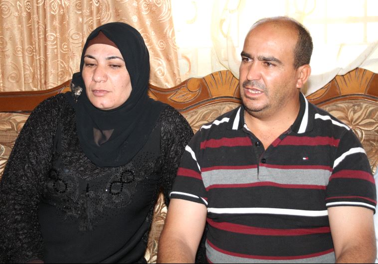 Musa and Hala Khdour in their living room in Bani Naim on Sunday afternoon (photo credit: Courtesy)