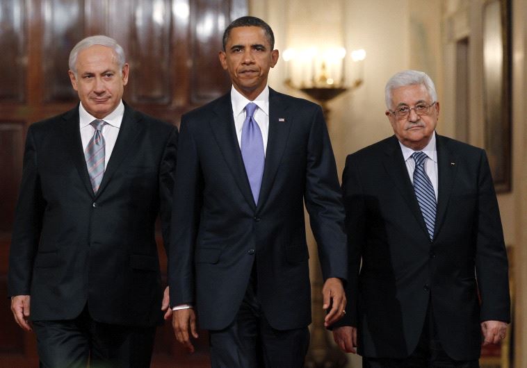 Obama,Netanyahu and Abbas in Washington September 1, 2010 (Reuters)