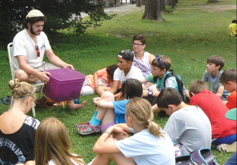 Elson explains the connection between compost and Judaism (photo credit: SONIA WILK)