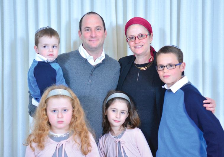 Lawrence’s daugher Sarah with her husband, Noach Kurtz, and their children in Jerusalem (photo credit: Courtesy)