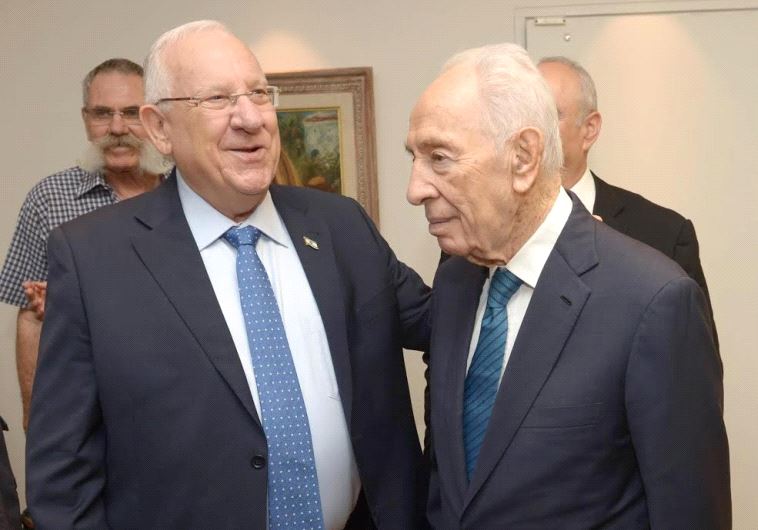 Reuven Rivlin and Shimon Peres. Credit: Mark Neiman/GPO