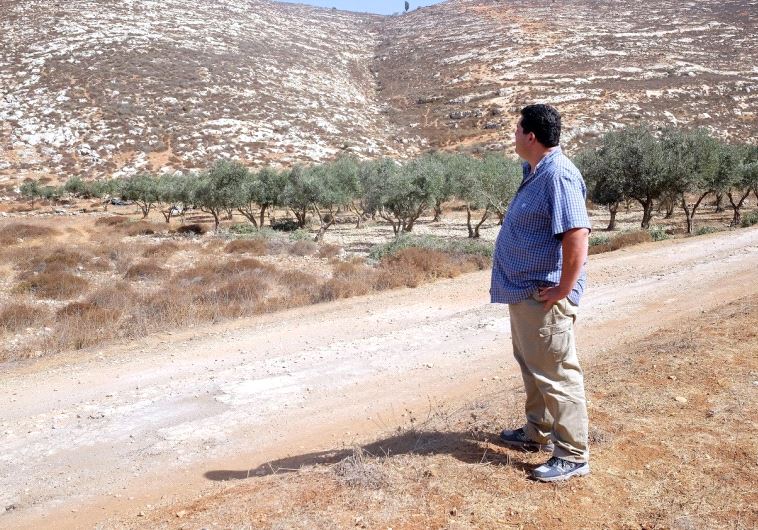 Zekariya Sedde gazes into the distance near the settlement of Itamar (Shaina Shealy)