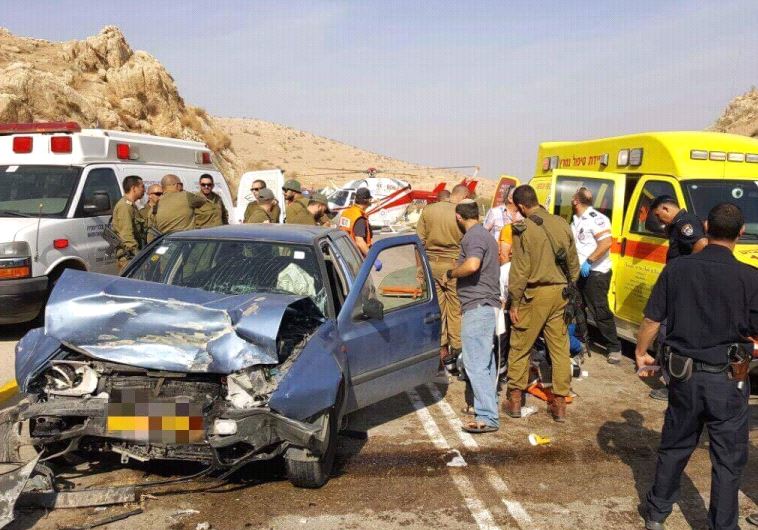 MDA forces at the scene of a car accident