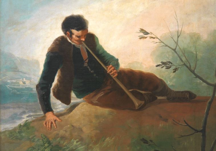 ‘Shepherd Playing a Pipe’ by Francisco Goya (photo credit: ELIE POSNER / ISRAEL MUSEUM)