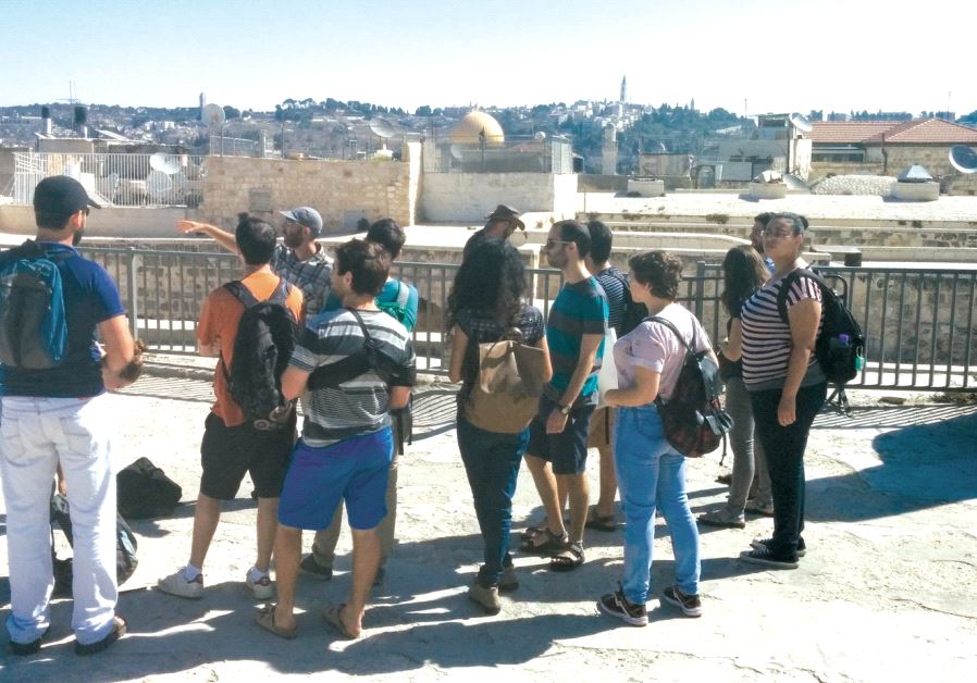 An 0202 staff meeting and tour in east Jerusalem (photo credit: 0202)
