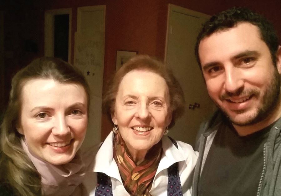 Berlin resident Maya Levy (left) with Israeli husband Micky and his ‘yekke’ grandmother Lisa (photo credit: MAYA LEVY)