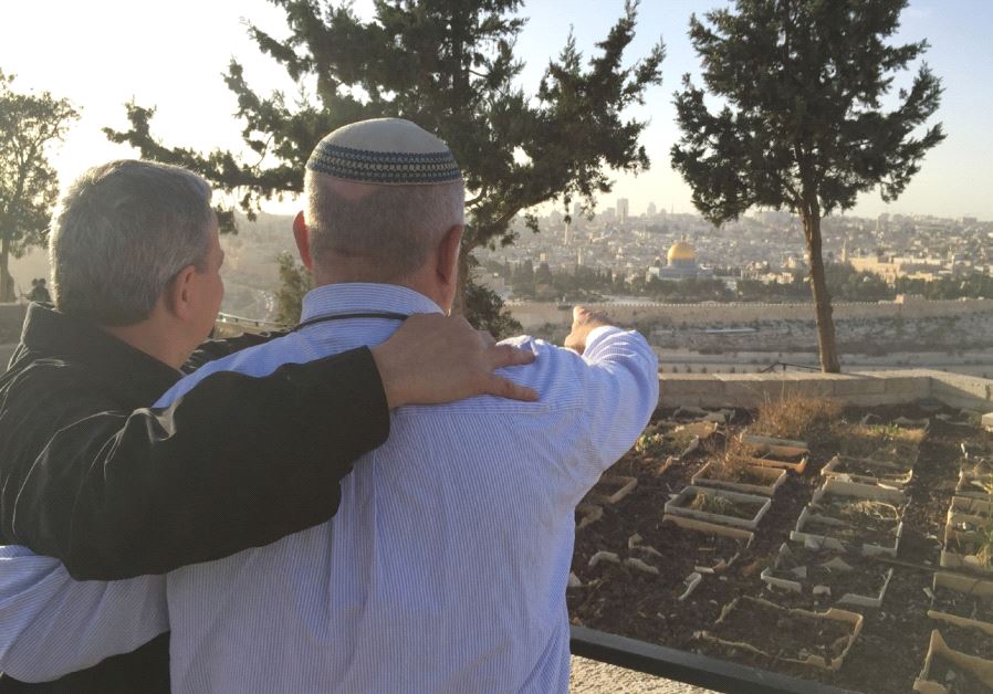 Dean Bye (left) and Dr. Jair Jehuda overlooking Jerusalem's Temple Mount.
