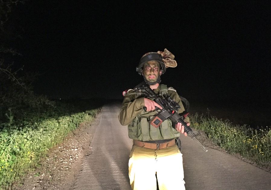 Company Commander Gilad Benafshi on the border with the Gaza Strip (credit: Anna Ahronheim)