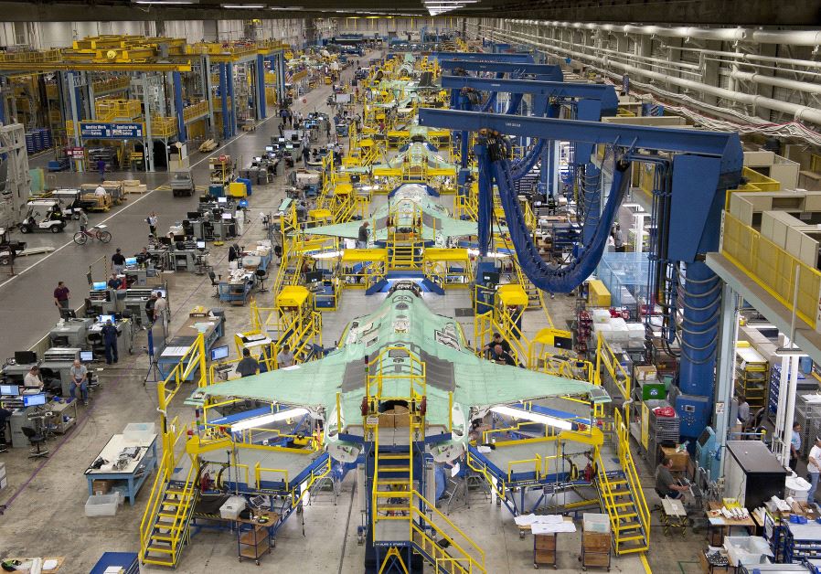 Workers can be seen on the moving line and forward fuselage assembly areas for the F-35 Joint Strike Fighter at Lockheed Martin Corp's factory located in Fort Worth, Texas [File] (Reuters)