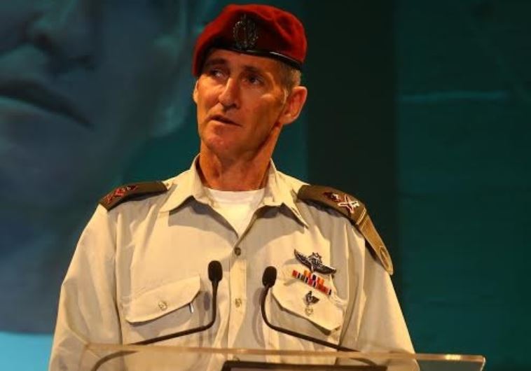 IDF Maj.-Gen. Yair Golan gives a speech at Kibbutz Tel Yitzhak in central Israel