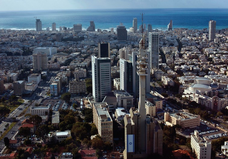 THE TEL AVIV skyline; the area around the city is home to many Israeli start-ups