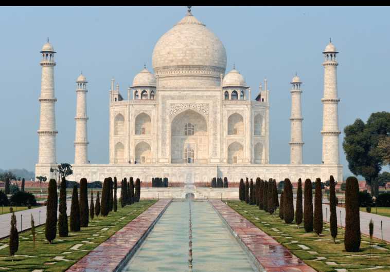 The Taj Mahal in Agra.