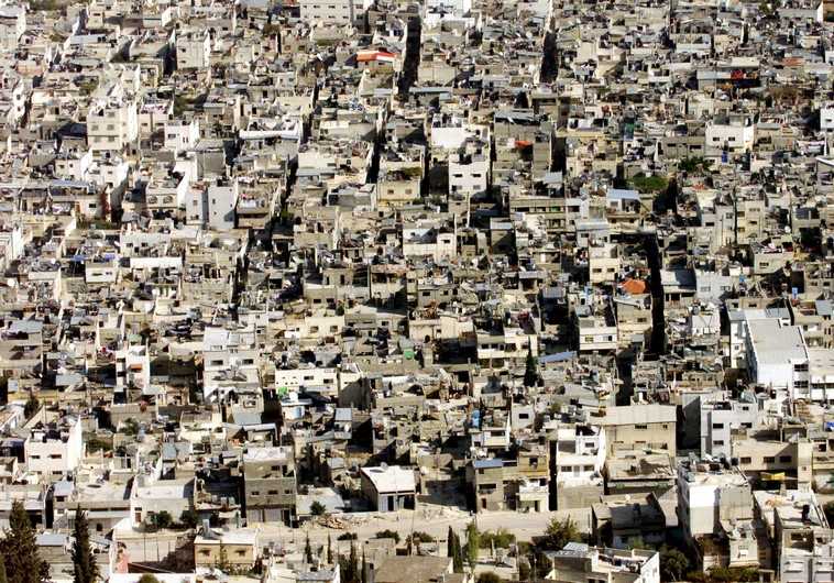 Hilltop view of the Palestinian refugee camp Balata on the edge of the West Bank city of Nablus (credit: REUTERS)