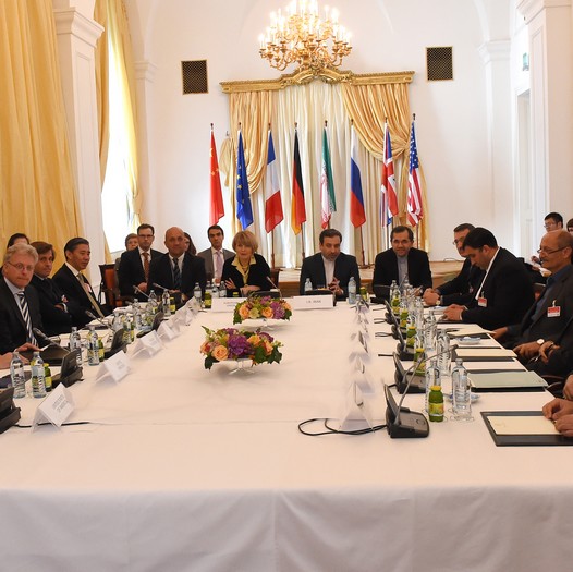 Representatives of EU, US, Britain, France, Russia, Germany, China and Iran meet for another round of the P5+1 powers and Iran talks in Vienna, Austria on June 12, 2015. (credit: AFP PHOTO/JOE KLAMAR)