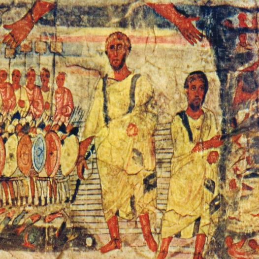 &lsquo;Hand of God in Exodus and the Crossing of the Red Sea,&rsquo; wall painting from the Dura-Europas synagogue in Syria