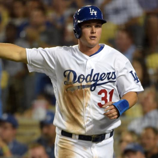 Los Angeles Dodgers center fielder Joc Pederson, Aug 12, 2015