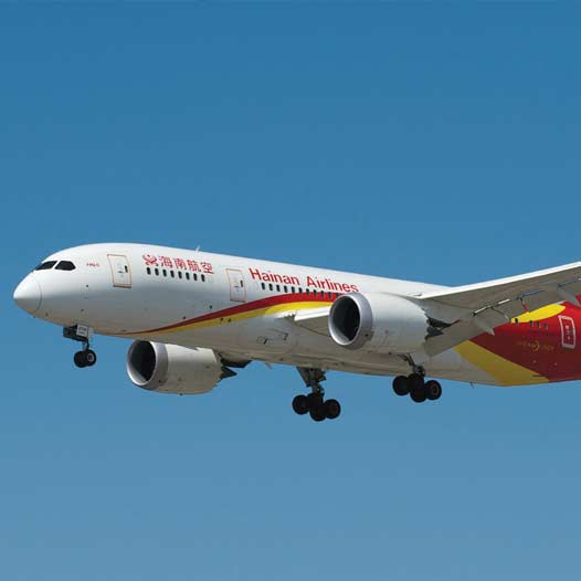 Airline route from China to Israel